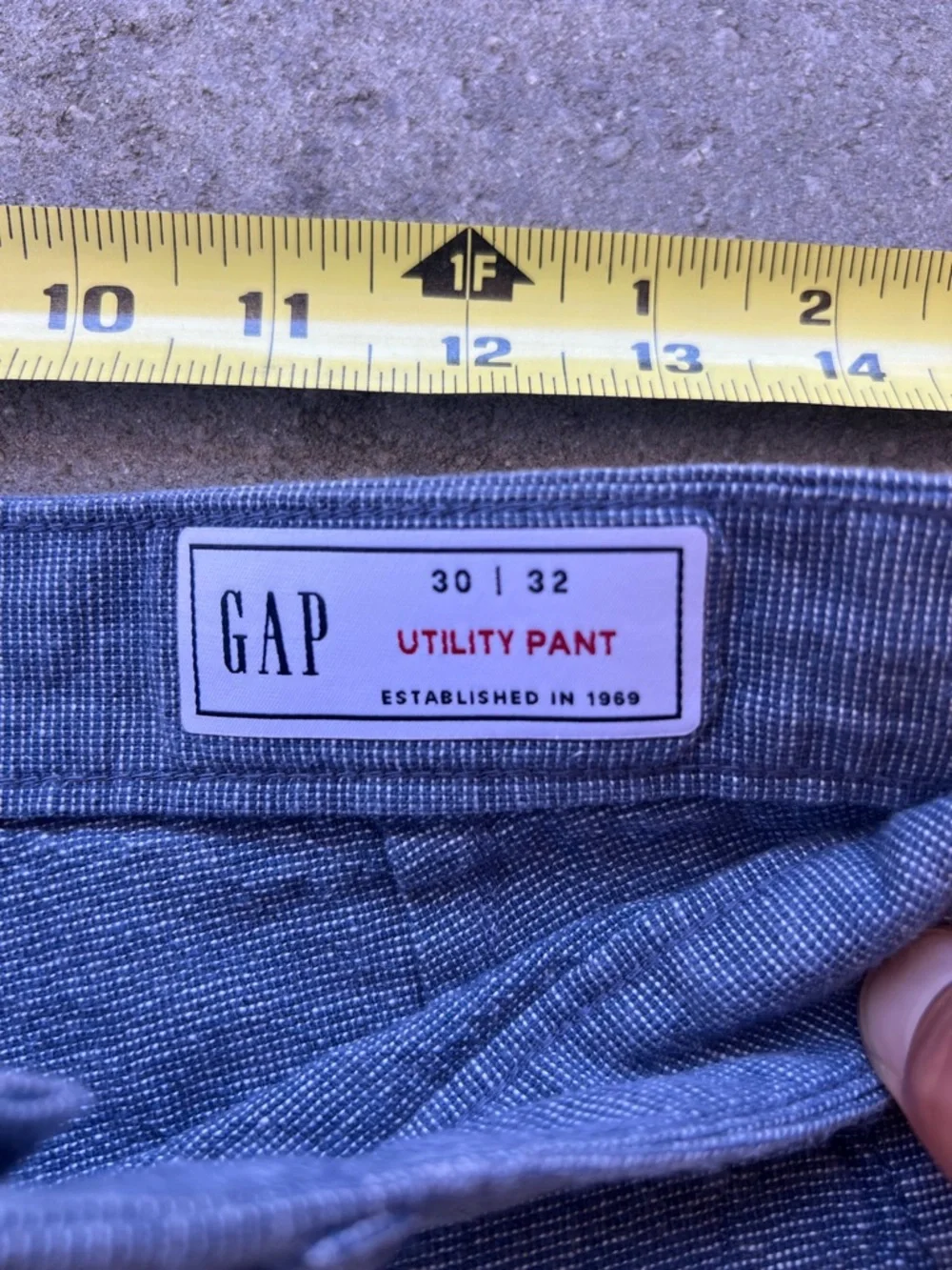 Gap Utility Linen Blend Blue Pants Mens 30 x 32
